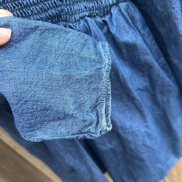 Free People Blue Jean Long Sleeve Dress Size medium - Picture 7 of 9